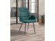 Lot de 2 Fauteuils Julie Bleu turquoise Girardeau
