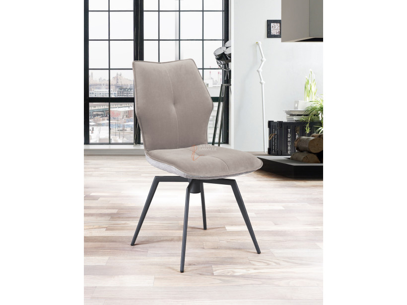 Lot de 2 chaises pivotantes Paloma Beige sable Girardeau