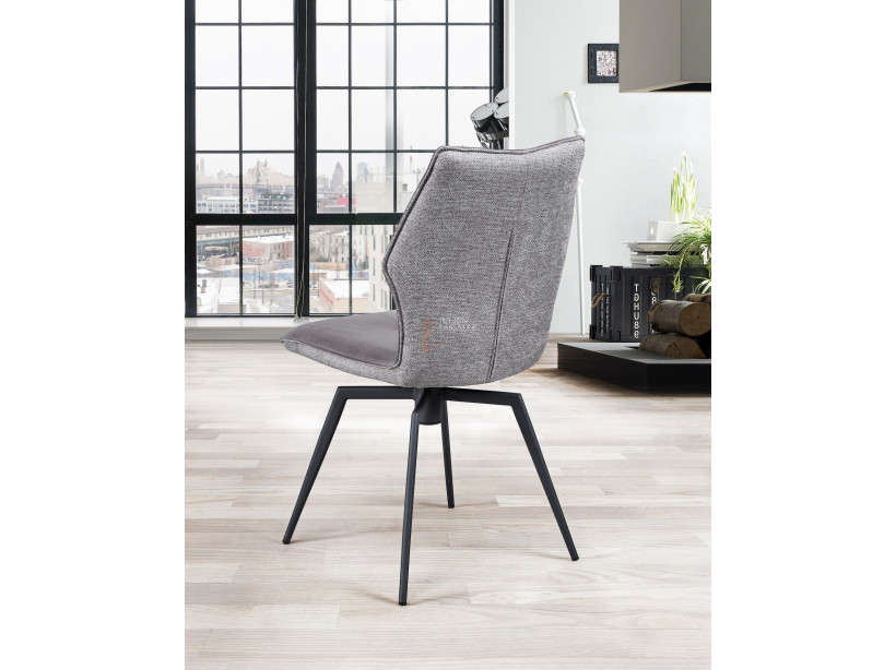 Lot de 2 chaises pivotantes Paloma Gris souris Girardeau