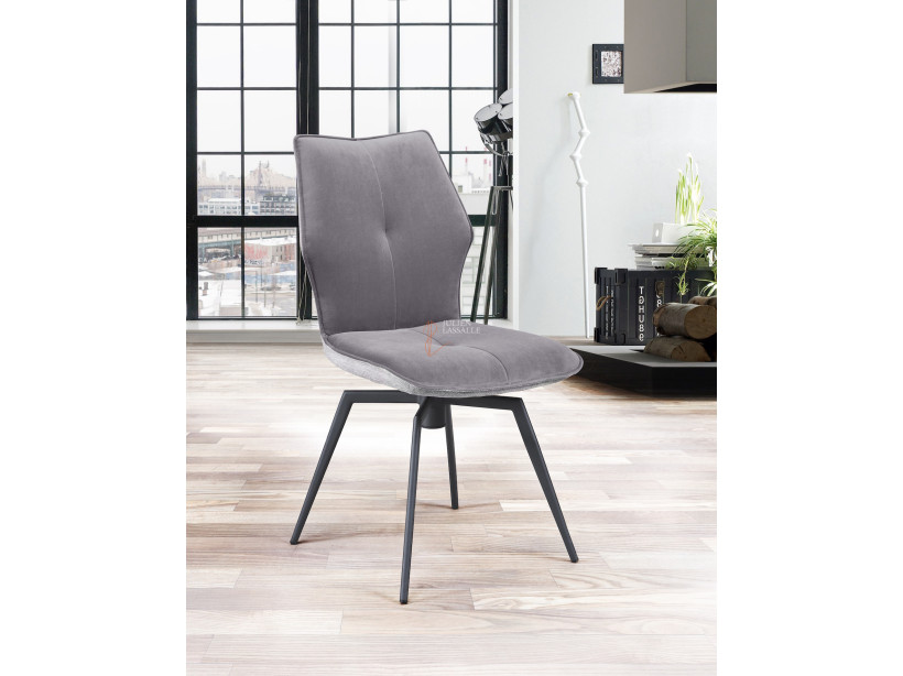 Lot de 2 chaises pivotantes Paloma Gris souris Girardeau