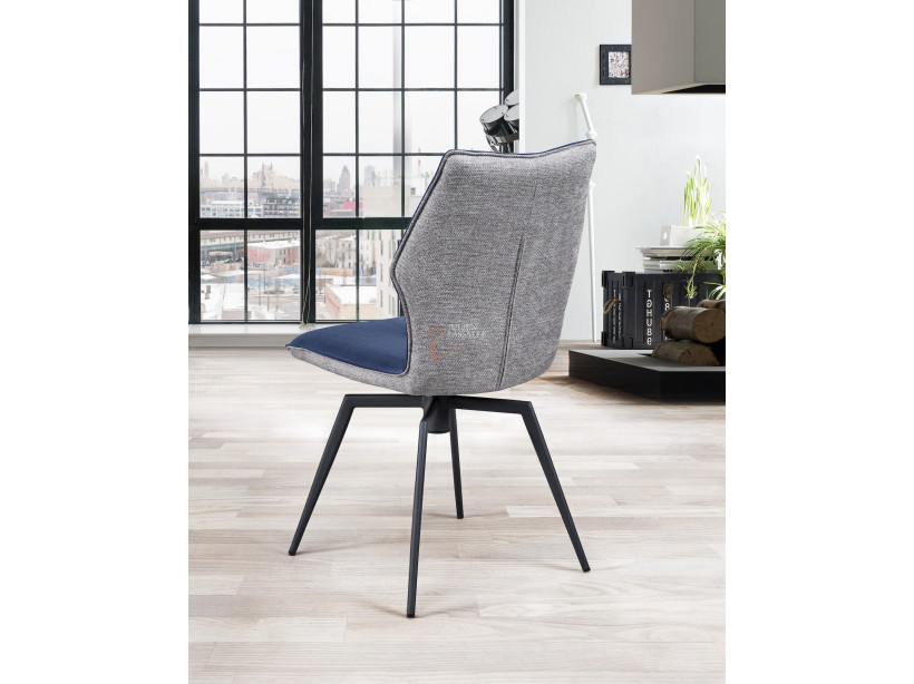 Lot de 2 chaises pivotantes Paloma Bleu marine Girardeau