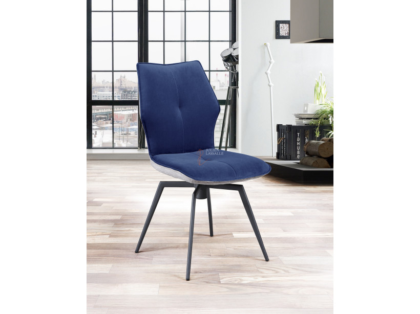 Lot de 2 chaises pivotantes Paloma Bleu marine Girardeau