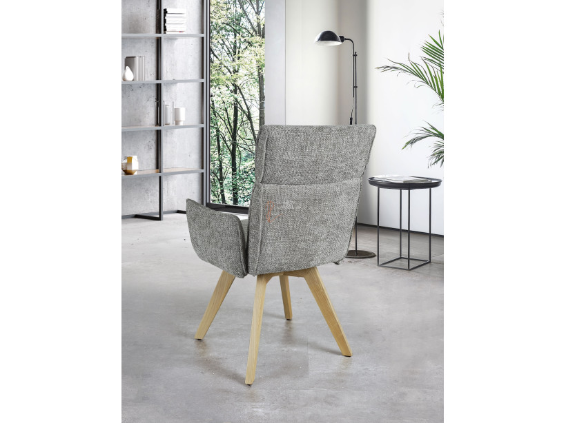 Lot de 2 chaises Ambre Gris perle Girardeau