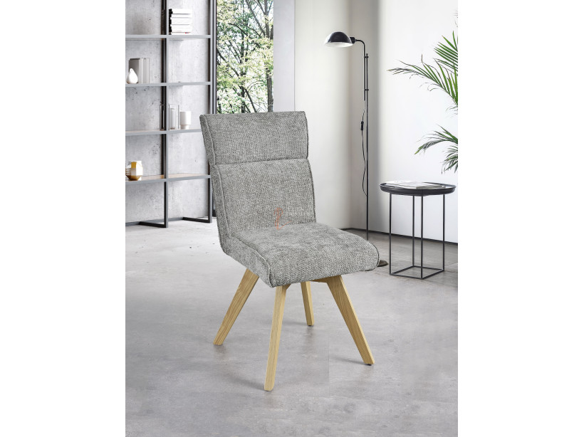 Lot de 2 chaises Ambre Gris perle Girardeau