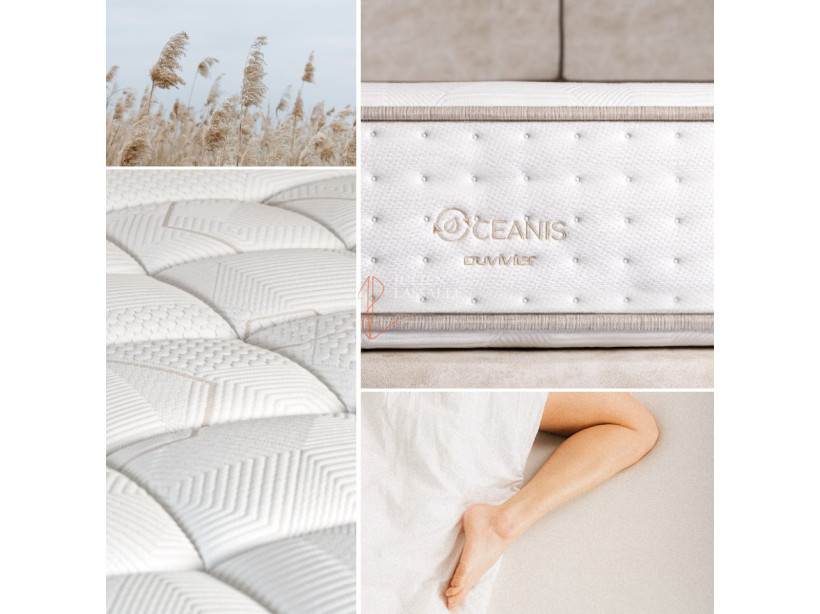 Matelas Océanis Duvivier 1551 ressorts ensachés renforcés Périplus 5 zones de couchage.