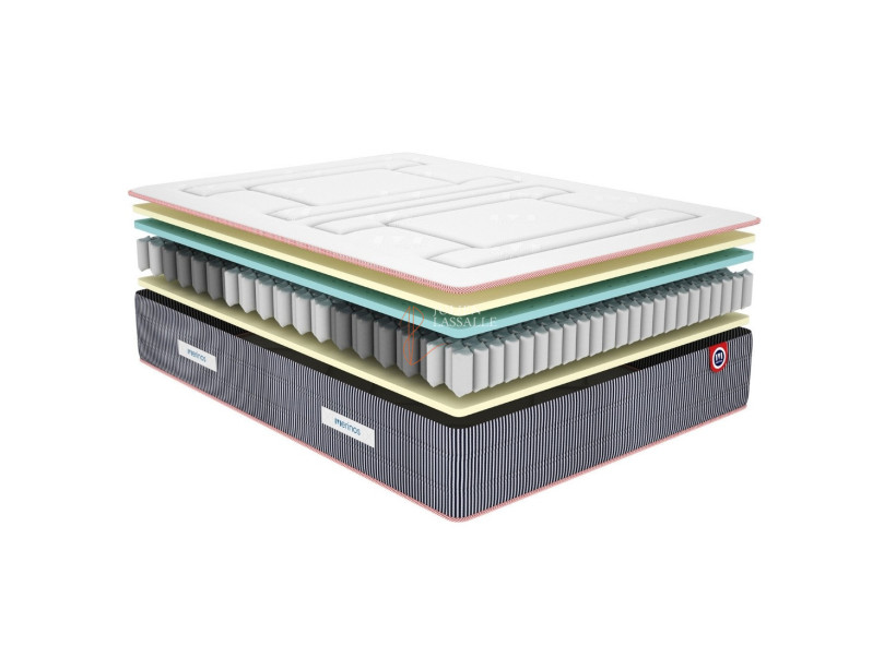 Matelas Ferdinand Merinos ressorts ensachés + mousse à mémoire de forme.