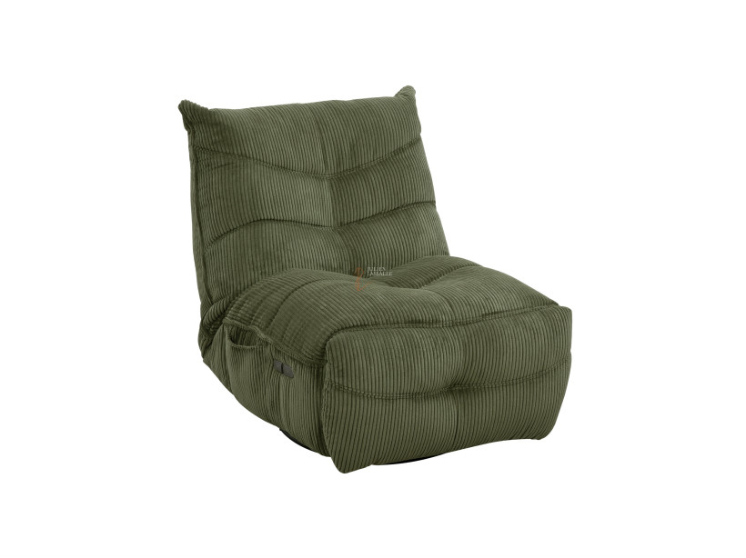 Fauteuil relaxation Cocooning Rocking-chair velours côtelé