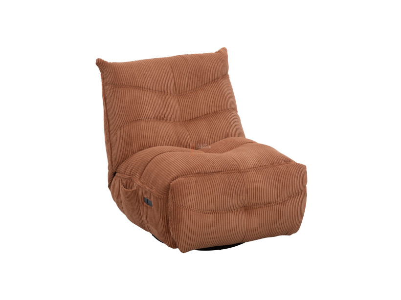 Fauteuil relaxation Cocooning Rocking-chair velours côtelé