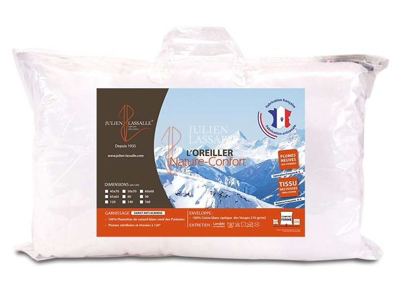 Lot De 2 Oreillers Doux En Plumes D'Oie De Qualité Hôtelière, Respirants,  Confortables Et Hypoallergéniques, Blanc, 50 X 70 [k10848] - Cdiscount  Maison