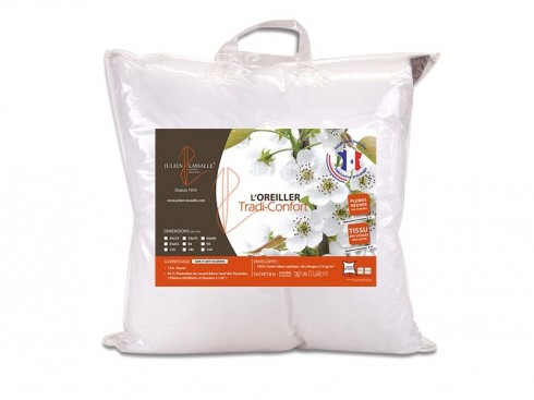Oreiller Tradi-confort 100% naturel - 15% duvet et 85% plumettes
