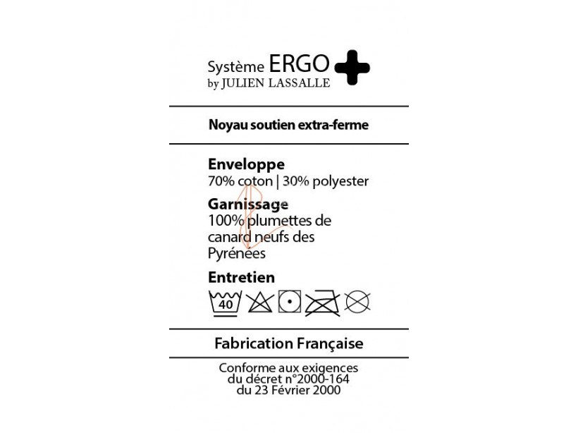 Noyau de rechange Oreiller Système ERGO+