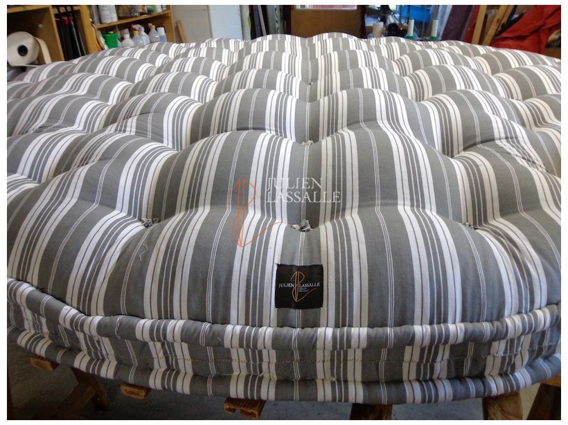 Matelas rond laine - Fabrication Artisanale Française fait main.